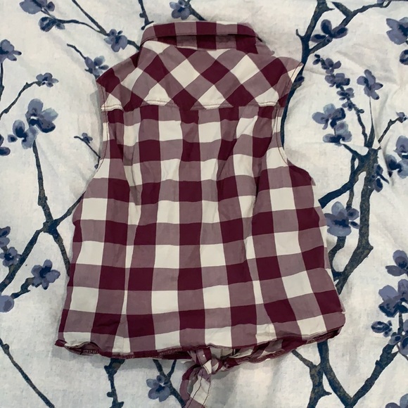 Divided Plaid Vest/Bathing Suit Cover Up - Picture 2 of 9